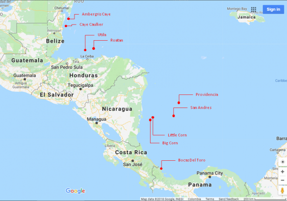 Caribbean Islands Map